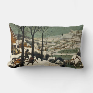 Hunters in the Snow (by Pieter Bruegel the Elder) Lumbar Pillow