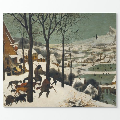 Hunters in the Snow by Pieter Bruegel the Elder Wrapping Paper