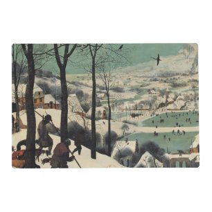 Hunters in the Snow, famous artwork, Placemat