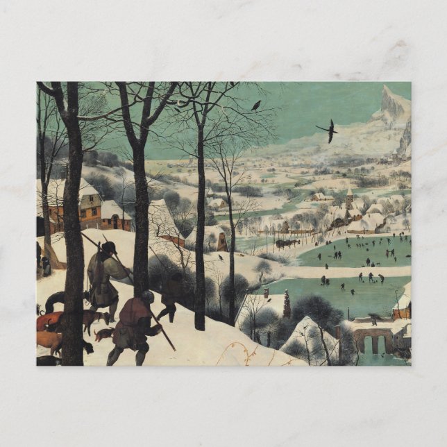 Hunters in the Snow, famous artwork, Postcard (Front)