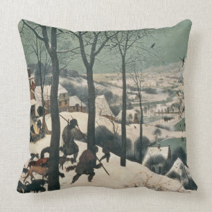 Hunters in the Snow - January, 1565 Throw Pillow