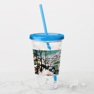 Hunters in the Snow Landscape Pieter Bruegel Acrylic Tumbler
