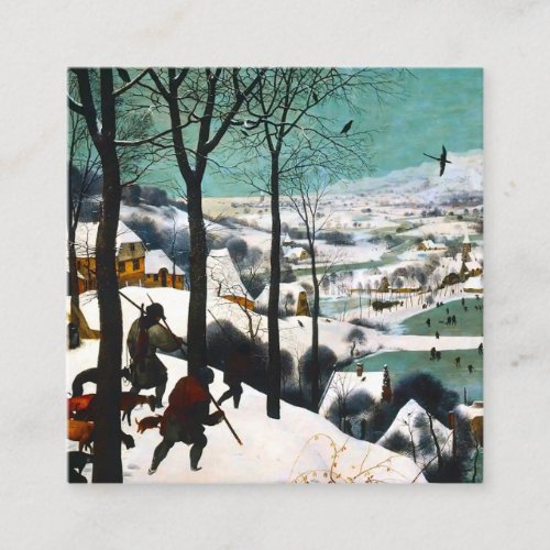 Hunters in the Snow Landscape Pieter Bruegel Enclosure Card