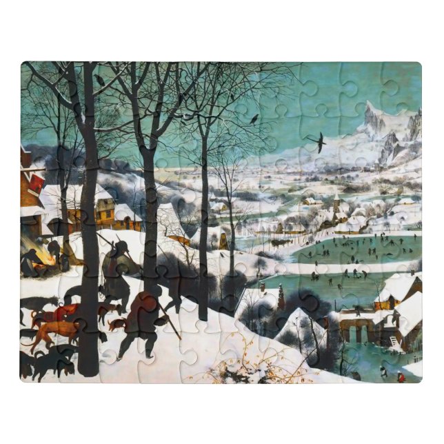 Hunters in the Snow Landscape Pieter Bruegel Jigsaw Puzzle (Puzzle Horizontal)