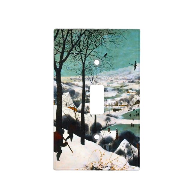 Hunters in the Snow Landscape Pieter Bruegel Light Switch Cover (Front)