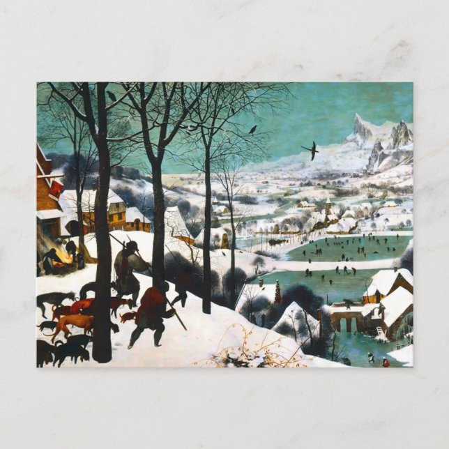 Hunters in the Snow Landscape Pieter Bruegel Postcard (Front)