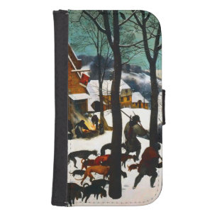 Hunters in the Snow Landscape Pieter Bruegel Galaxy S4 Wallet Case