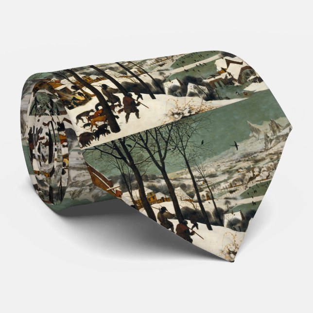 Hunters in the Snow Pieter Bruegel the Elder Neck Tie (Rolled)
