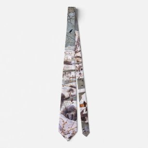 Hunters in the Snow (Winter), Pieter Bruegel Neck Tie