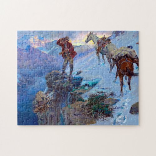 Hunters Luck by Charles Marion Russell Jigsaw Puzzle