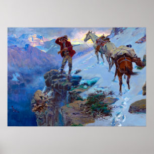 Hunter's Luck by Charles Marion Russell Poster