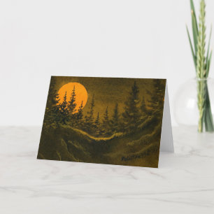"Hunter's Moon #4" Country Roads Greeting Card