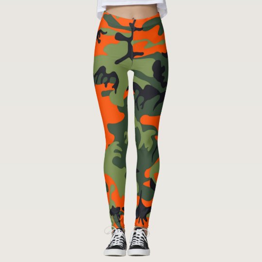 orange camouflage joggers