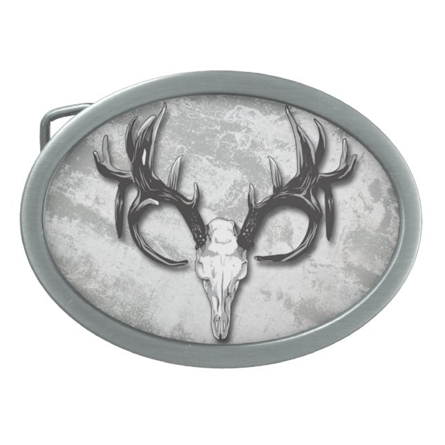 Hunters Outdoors man Deer Skull Belt Buckle (Front)