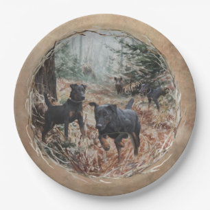 Hunters , partners for life Jagdterrier Paper Plat Plates