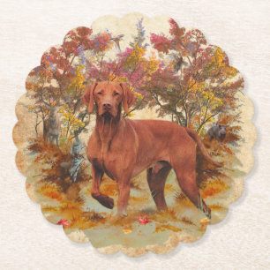 Hunters , partners for life Vizsla Paper Coaster