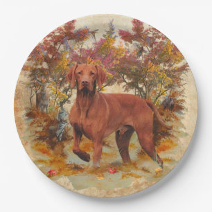Hunters , partners for life Vizsla paper plates