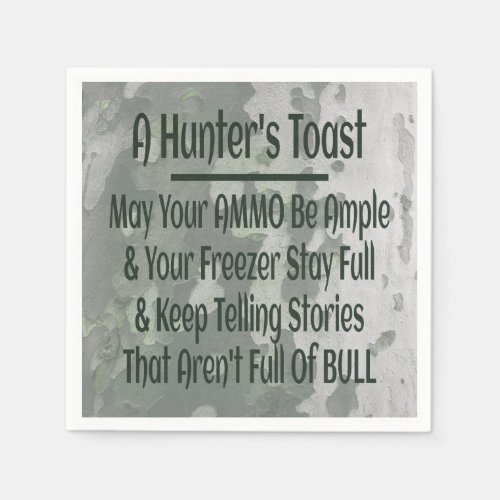 Hunters Toast Funny Green Camouflage Napkins