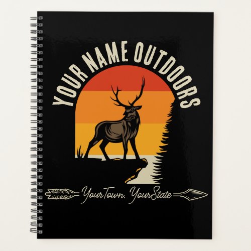 Hunting ADD NAME Outdoors Deer Elk Wilderness Camp Planner