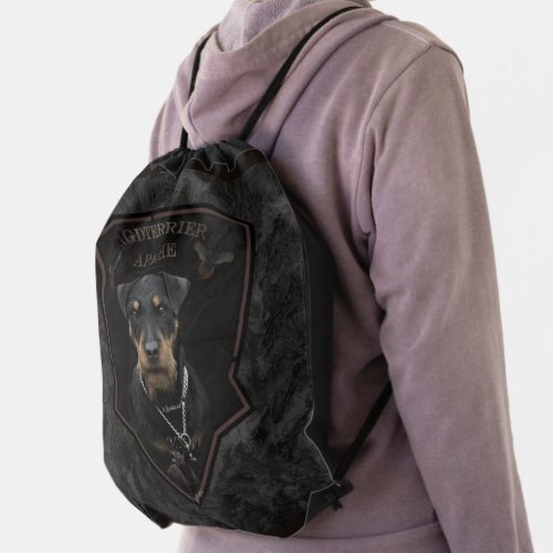 Hunting adventures Jagdterrier Drawstring Bag