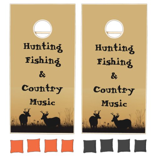 Hunting and Fishing Cornhole Set