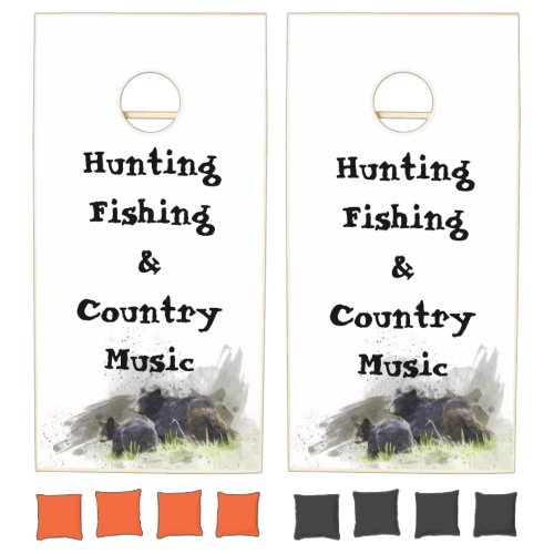 Hunting and Fishing Cornhole Set