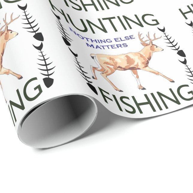 Hunting and Fishing Wrapping Paper (Roll Corner)