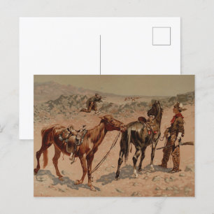 Hunting Antelope by Frederic Remington Postcard