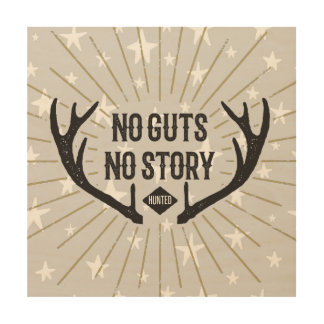 Hunting Antlers Camo Word Art Wood Wall Art