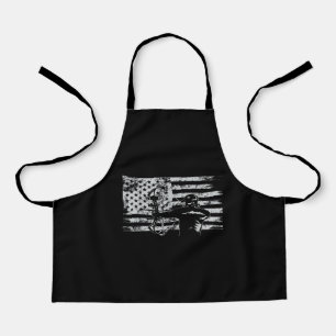 Hunting Archer American Flag Bowhunting Hunt Apron