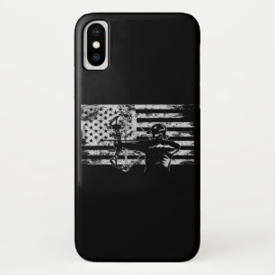 Hunting Archer American Flag  Bowhunting Hunt iPhone X Case