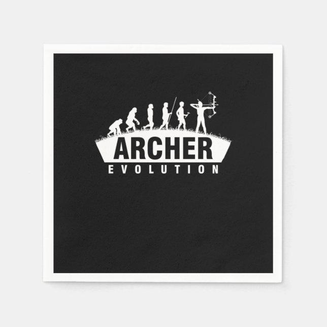 Hunting Archery Bowman Arrows Bows Gift Archer Evo Napkins (Front)
