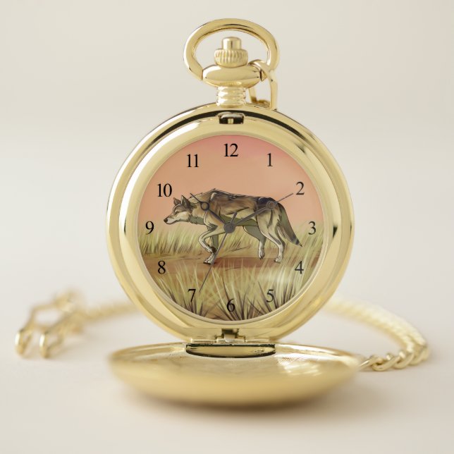 Hunting at Sunrise Pocket Watch (Inside)