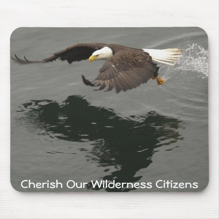 Hunting Bald Eagle Mousepad