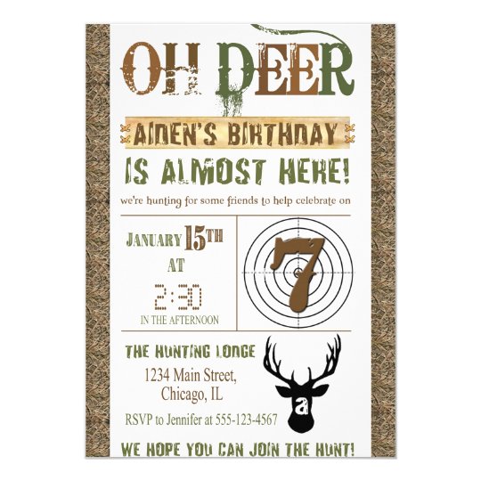 Hunting Birthday Invitation | Zazzle.com