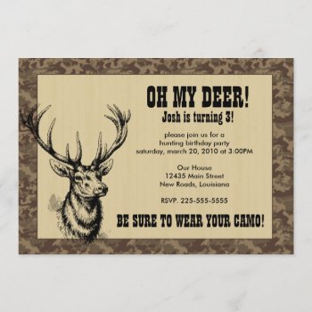 Hunting Birthday Invitation by fancybelle at Zazzle