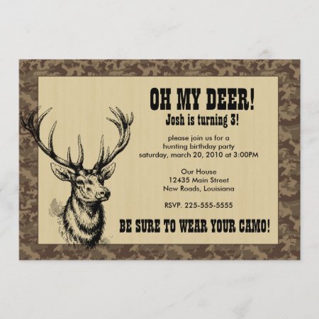 Hunting Birthday Invitation