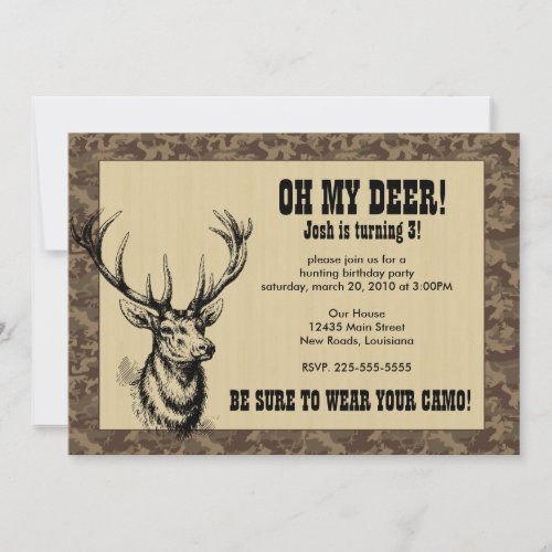 Hunting Birthday Personalized Announcement