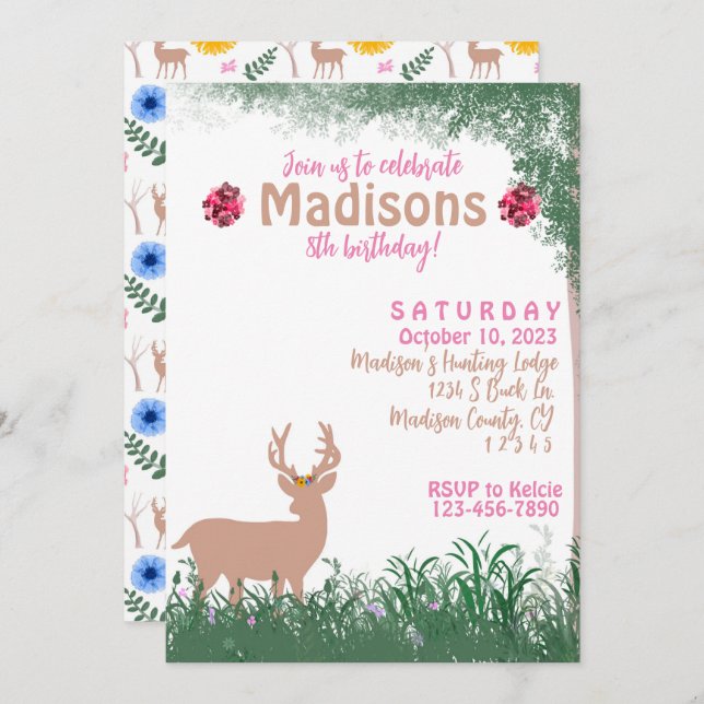 Hunting Birthday Invitation (Front/Back)