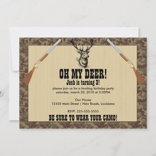 Hunting Birthday Invitation (Front)