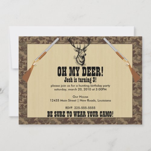 Hunting Birthday Personalized Announcements