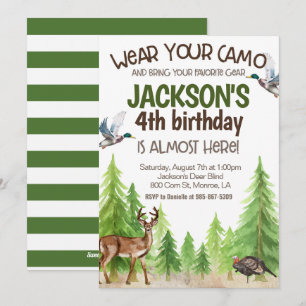 Hunting Birthday Invitation Any Age – Personalized
