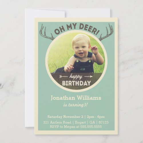 Hunting Birthday Invitation for Baby or Children