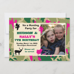 Hunting Birthday invitation, for boy an girl Invit Invitation