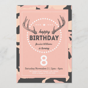 Hunting Birthday Invitation for Lil' Hunters