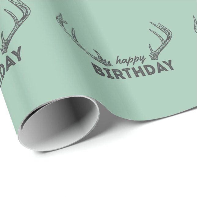 Hunting Birthday Wrapping Paper for Hunters (Roll Corner)