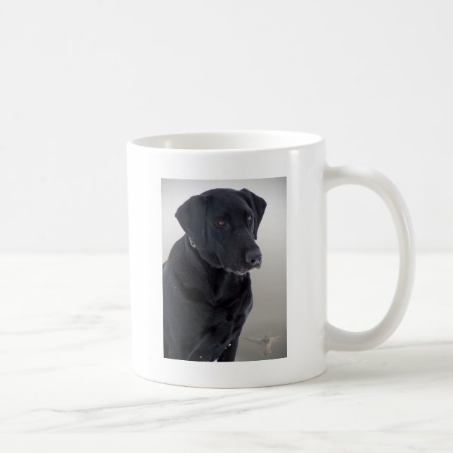 Hunting black lab coffee mug (Right)