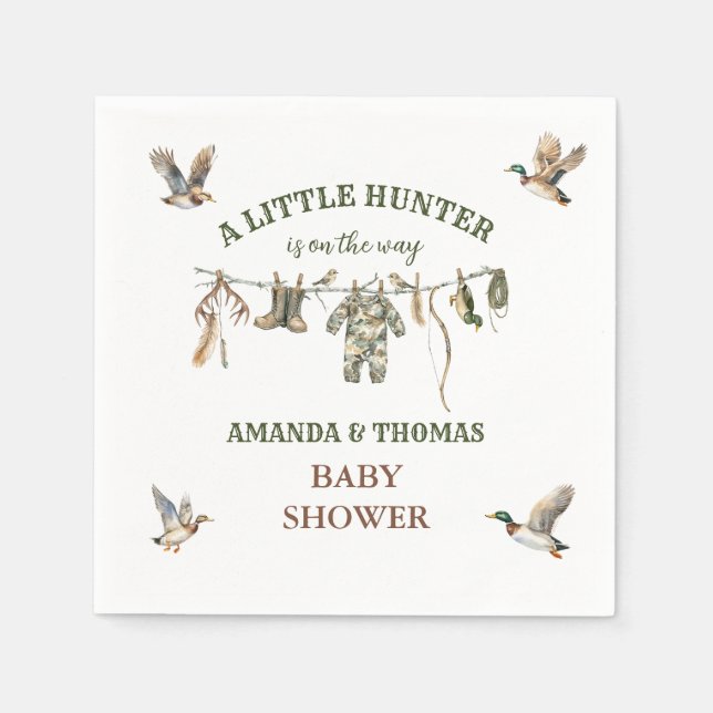 Hunting Boy Baby Shower  Napkins (Front)