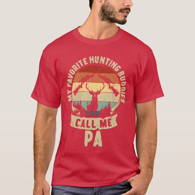 Hunting Buddies Fathers Day Father Gift friends T-Shirt (Front)