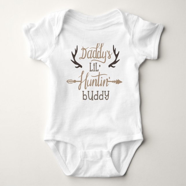 Hunting buddy baby bodysuit (Front)
